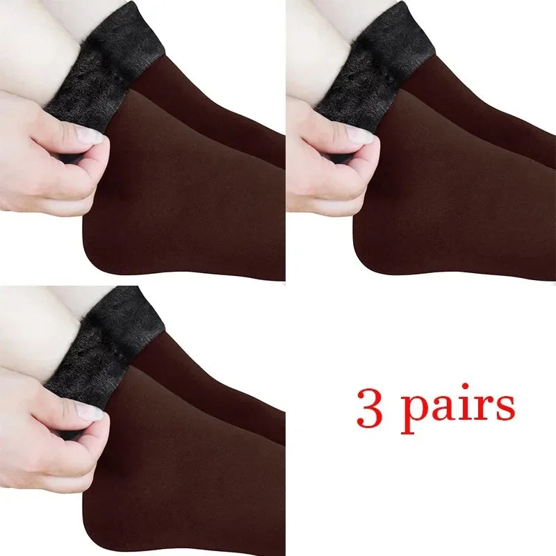 Women Winter Socks Hermal Cashmere Wool Socks Warm Thicken Thermal Snow Boots Floor Socks Oasis Select coffee 3