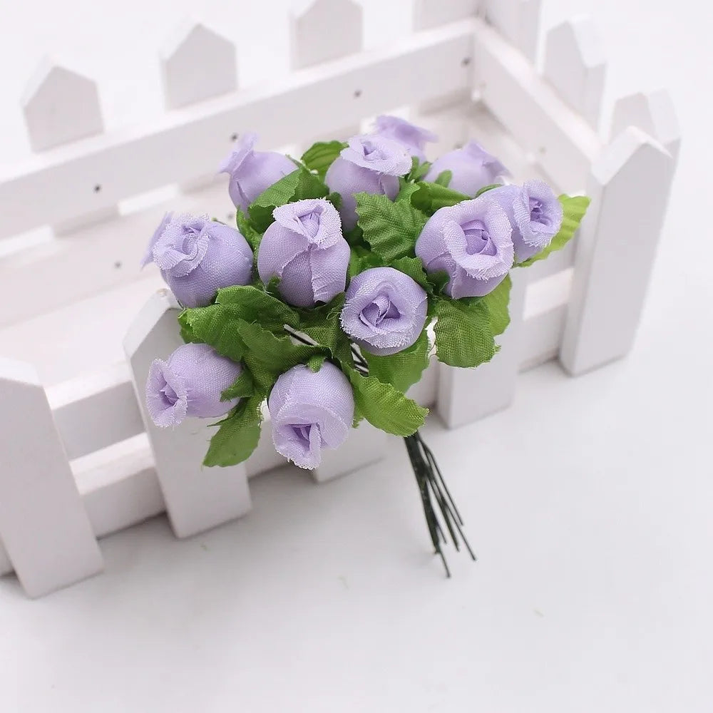 12-Head Silk Rose Artificial Bouquet | DIY Floral Decor
