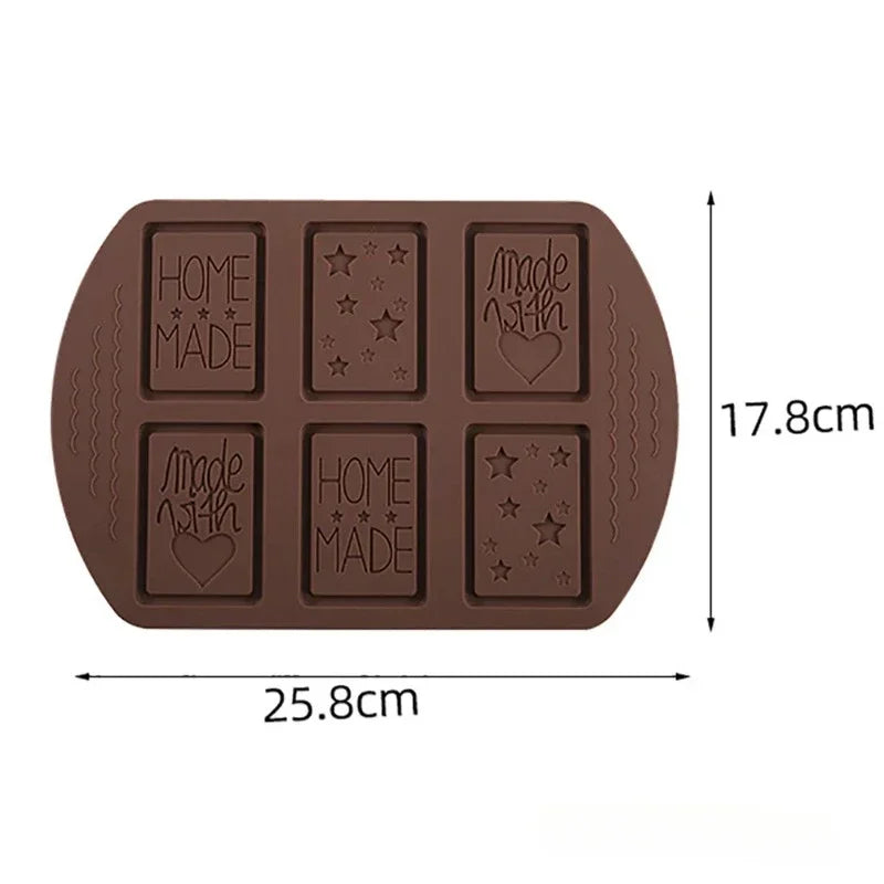 Silicone Chocolate Mold 6-Hole Christmas Multi Pattern Creative Handmade Biscuit Cake Dessert Biscuit Baking Tool Oasis Select