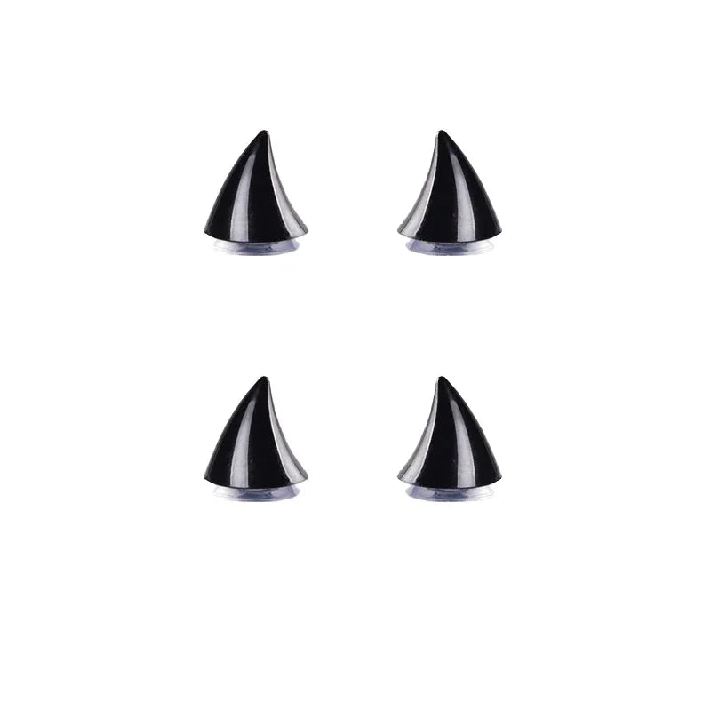 Motorcycle Helmet Cute Corner Rubber Horn Decoration Motocross Full Face Off Road Helmet Decoration Moto Car Accessories Oasis Select Black-2set