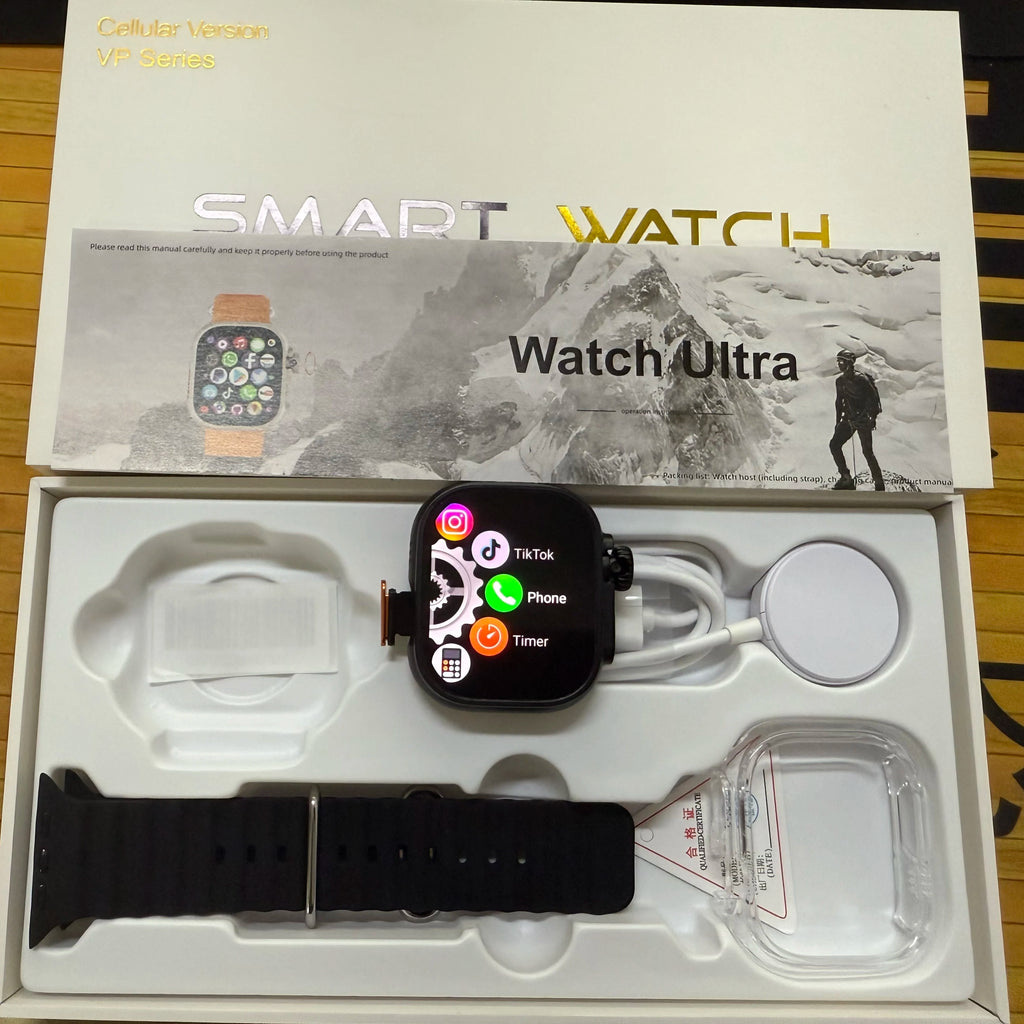 DW100 Pro+ Smartwatch Touch ID 5G Full Netcom Smart Watch Men With Play Store Free Download App WIFI GPS WIFI 2.29inch Amoled Oasis Select Black 16GB 256GB