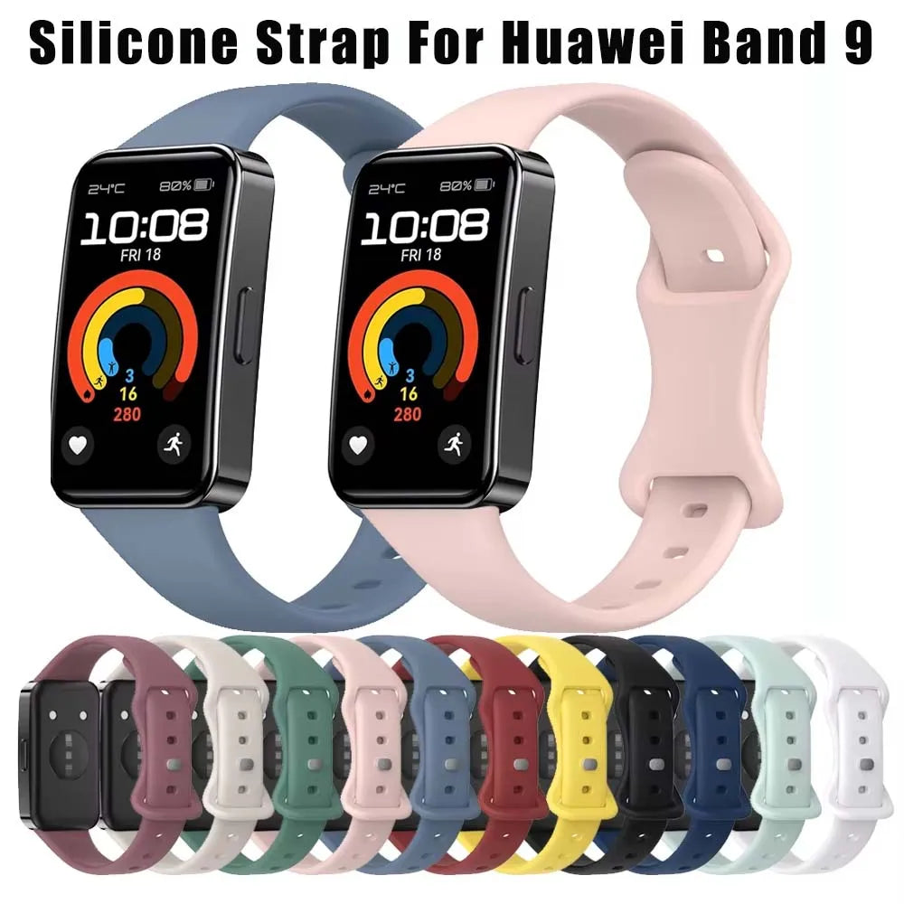 Soft Silicone Sport Strap for Huawei Band 8 & 9 Replacement Silicone Watch Strap Oasis Select