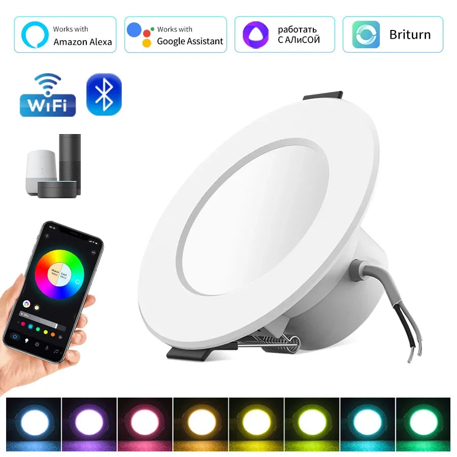 Smart WiFi LED Downlight 5W RGB Dimmable – Alexa & Google Home Smart LED Downlight Oasis Select AC 100-240V