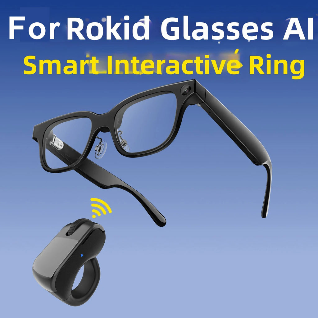 Ring Controller for Rokid AI Smart Glasses Wireless Photo Shutter Page Music Control ABS Black White 3.6x3.2x1.8CM Oasis Select
