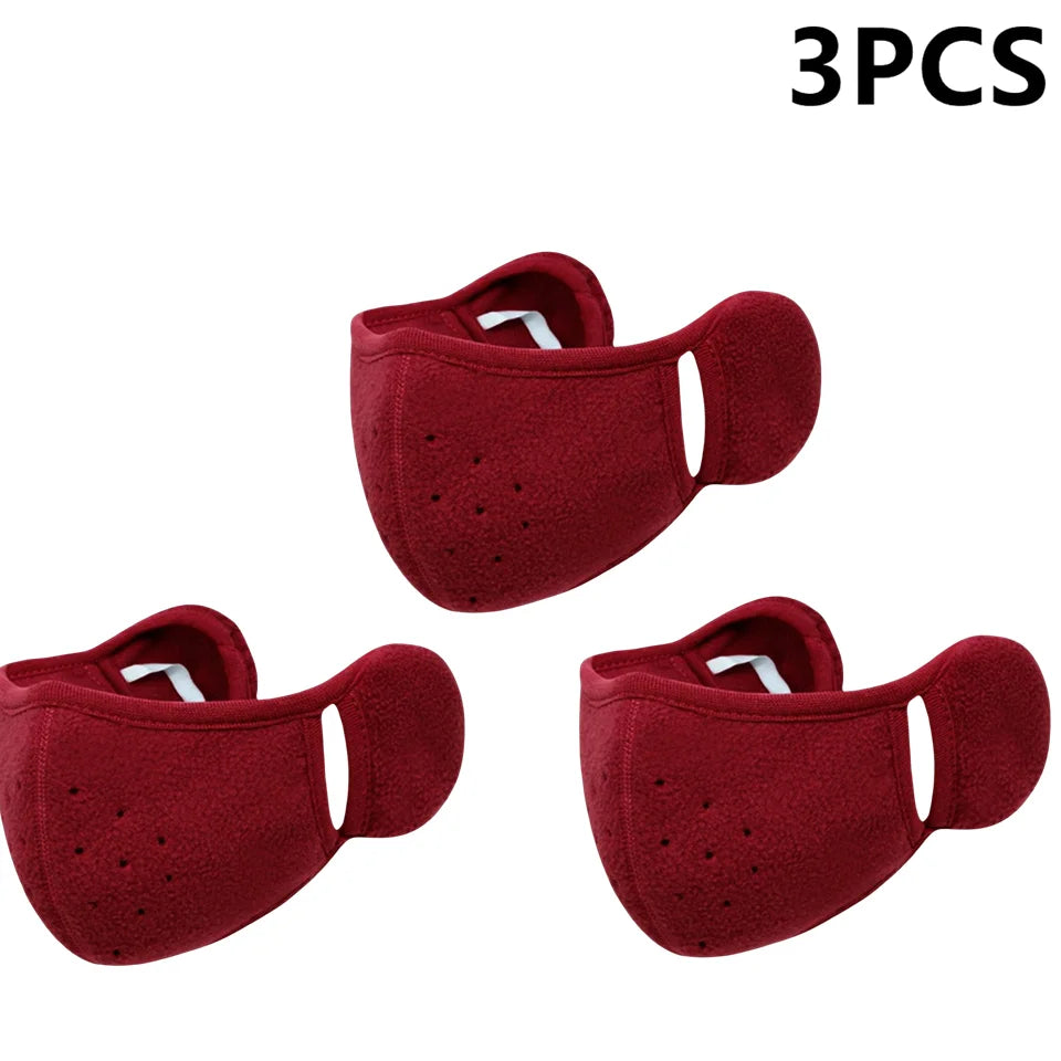 Winter Fleece Earmuffs & Windproof Face Mask – Unisex 1/2/3 Pcs