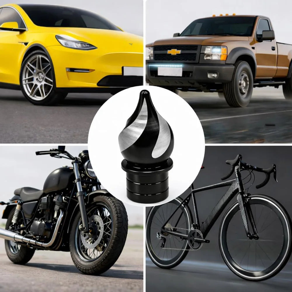 4Pcs Tire Valve Stem Caps CNC Aluminum Alloy Valve Caps Corrosion Resistant & Airtight, for Cars Trucks SUVs Motorcycles Bikes Oasis Select