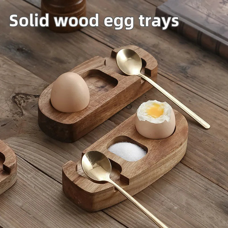 Wooden Egg Holder Tray | Eco-Friendly Acacia Wood Kitchen Egg Holder Tray Oasis Select