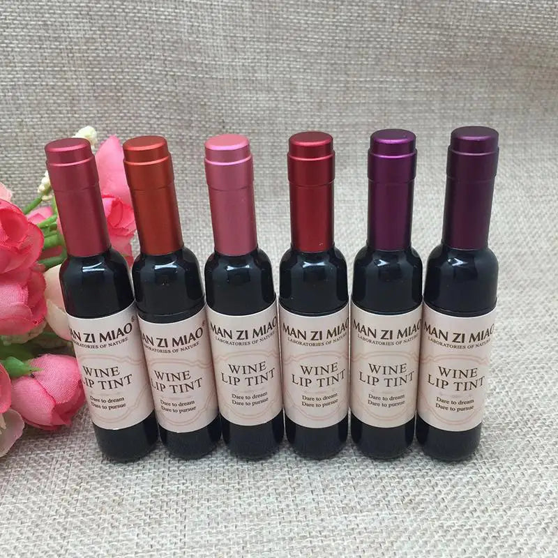 2023 Lipstick Lipgloss Waterproof Long Lasting Lovely Tint Wine Bottle Shape Lip For Women Makeup Gloss Red Sexy Cosmetic Oasis Select
