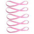 5Pcs Candy Color Women Men Yoga Hair Bands Sports Headband Girls Sport Anti-slip Elastic Rubber Sweatband Football Running Oasis Select Pink