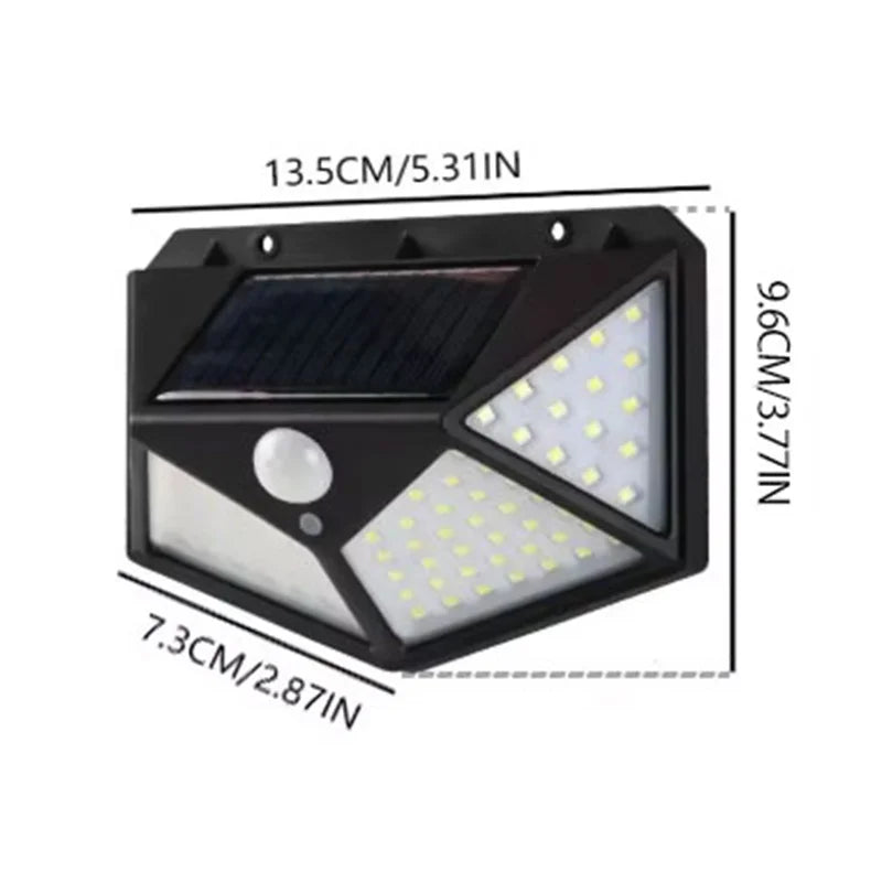 100 LED Solar Wall Light | Waterproof Motion Sensor Outdoor