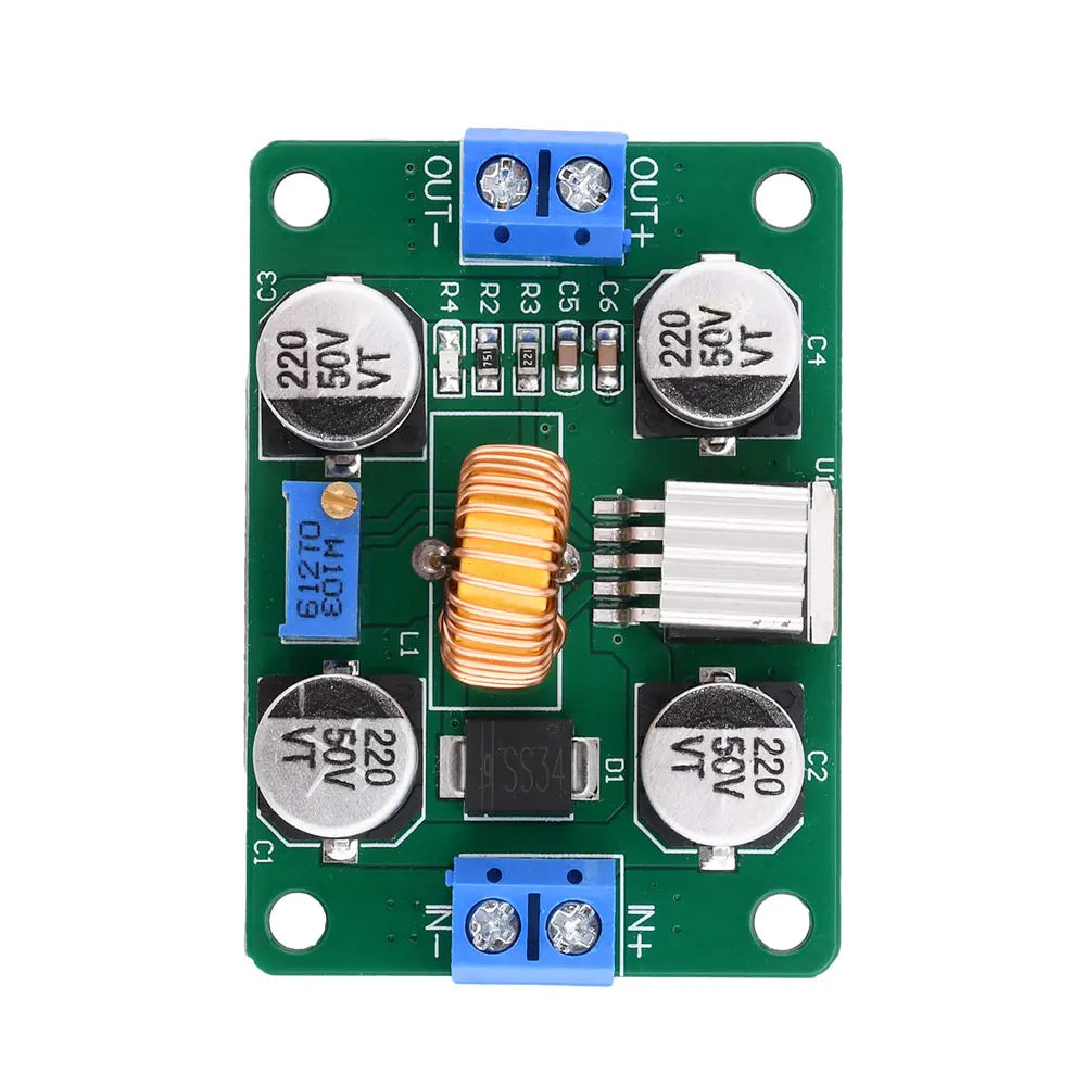 DC-DC 4-38V To 1.25-36V 5A 75W Adjustable Buck Power Module High-power Step-down Voltage Regulator Board With Heat Sink Oasis Select