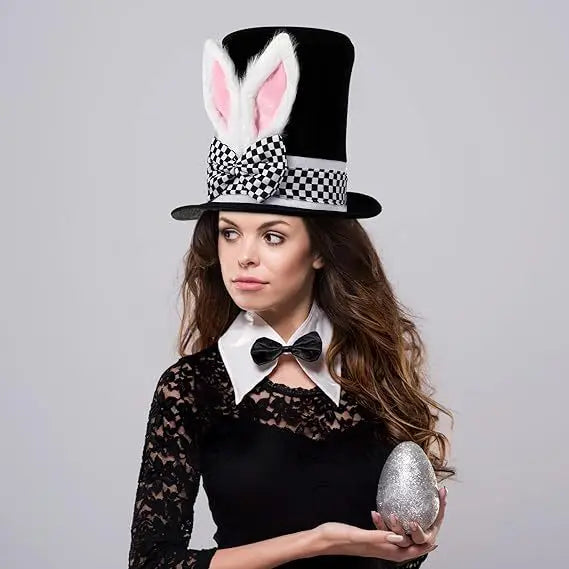 2025 Easter Decoration Velvet Rabbit Ears Hat Party Decoration Rabbit Ears Hat Carnival Party Oasis Select
