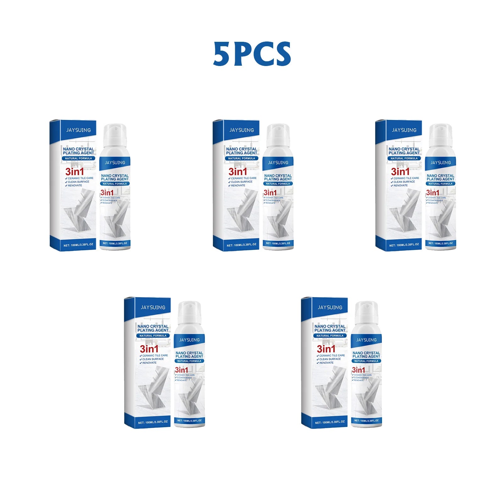 Jaysuing Stone Nano Crystal Plating Spray Ceramic Tile Stone Repair Scratch Bright New Crystal Plating Agent Spray Oasis Select 5pcs