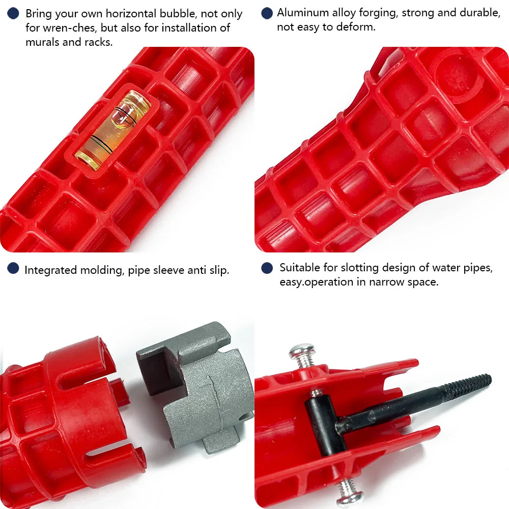 SLADE 8-in-1 Faucet & Sink Installer Wrench | Plumbing Tool Plumbing Wrench Oasis Select