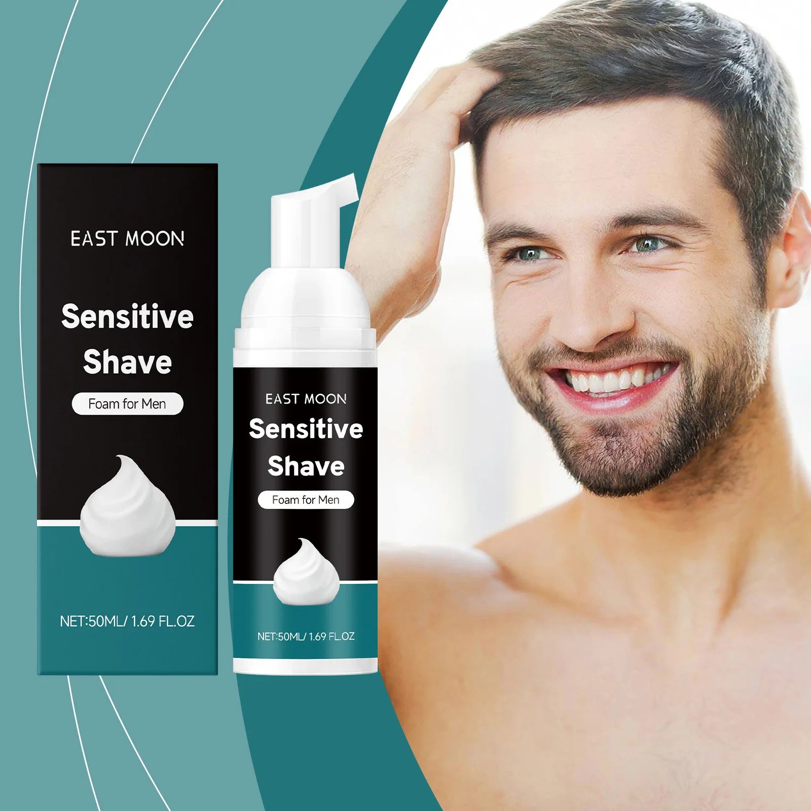 East Moon Aloe Shaving Mousse for Men 50ml – Softening Foam Shaving Mousse Oasis Select