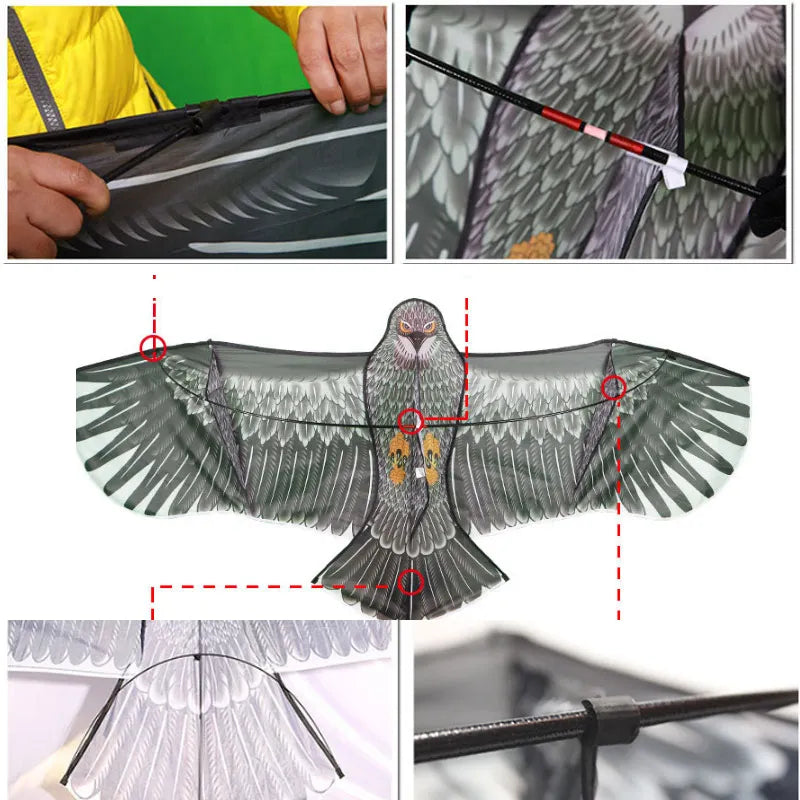 Giant Eagle Kite 1.5m/1.8m – Easy Fly Animal Kite for Kids