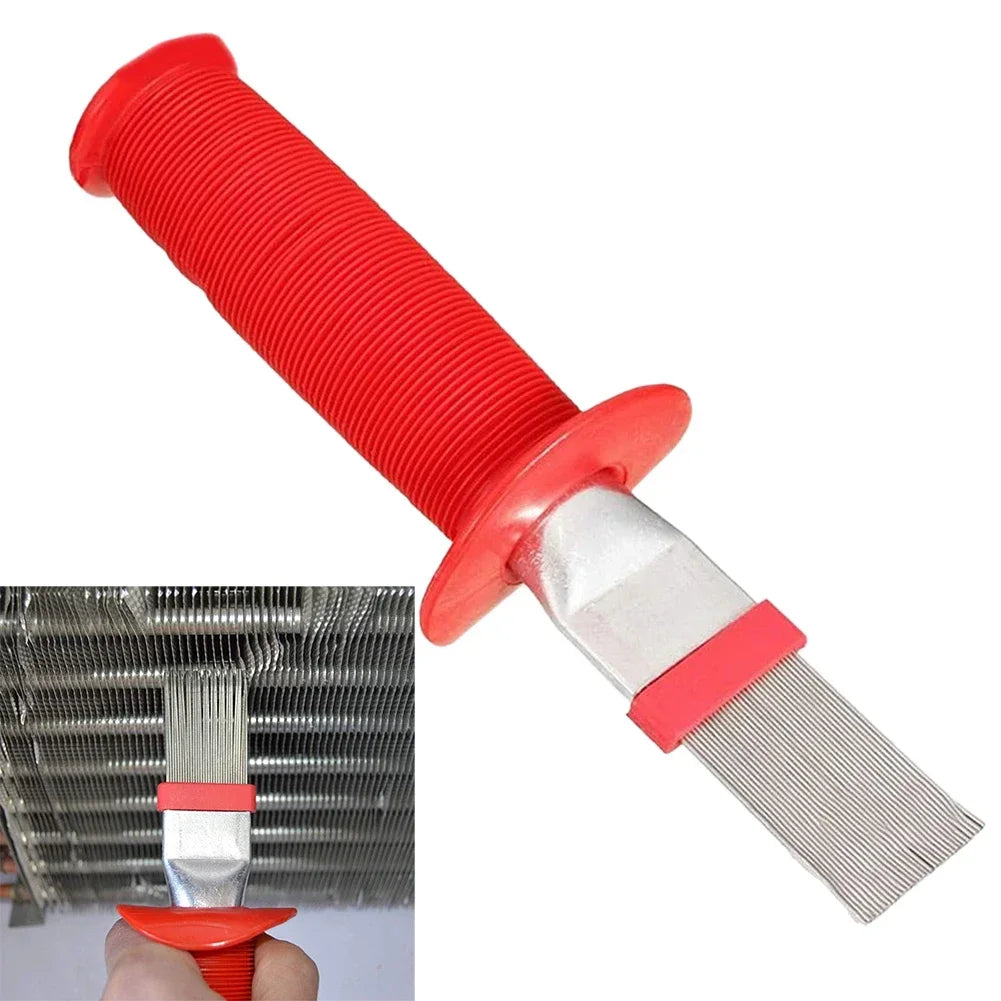 Air Conditioning Wing Comb Steel Rubber 20.5x2.9cm Stainless Steel Cooling HVAC Fin Comb Radiator Brush Clean Tool Oasis Select China Mainland