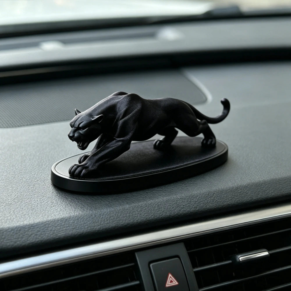 In-vehicle Panther Figurine Modern Animal Statue Elegant Wildlife Sculpture for Home Office Living Room Desktop Shelf Decor Gift Oasis Select