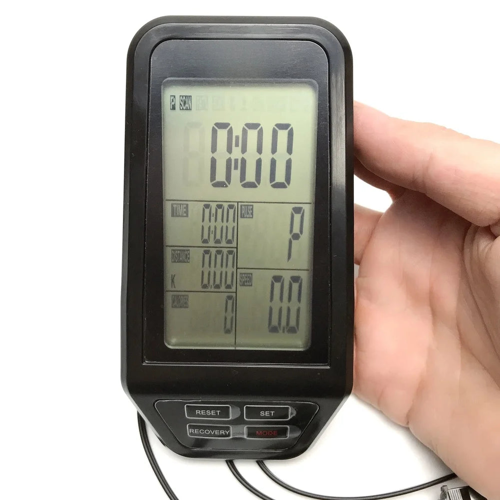 Black Exercise Bike Computer Display Screen Speed Heart Rate Calorie Timer For Home Gym Fitness Equipment Replacement Part Oasis Select