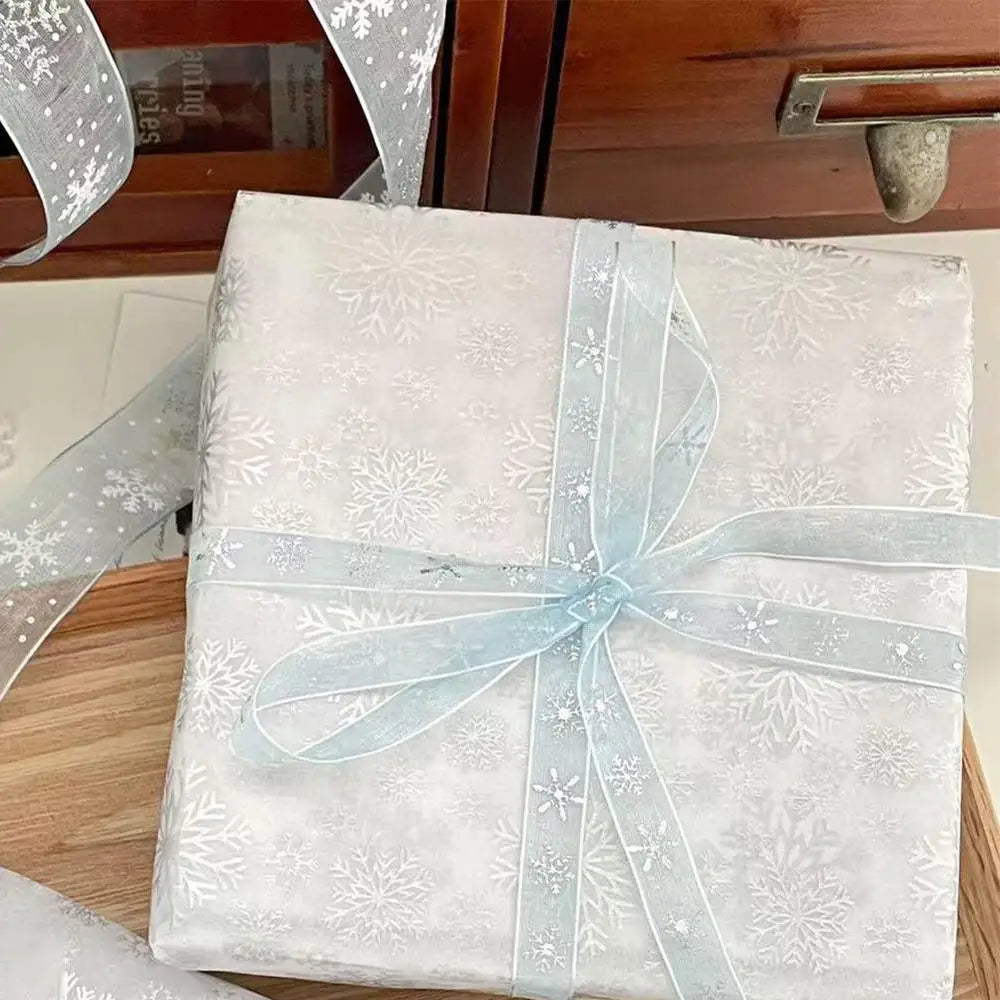 Ins Pink Wavy Dots Snow Pear Paper Gift Wrapping Paper Small Fresh Bouquet Wrapping Paper Gift Paper Diy Handmade Materials Oasis Select Snowflake 2