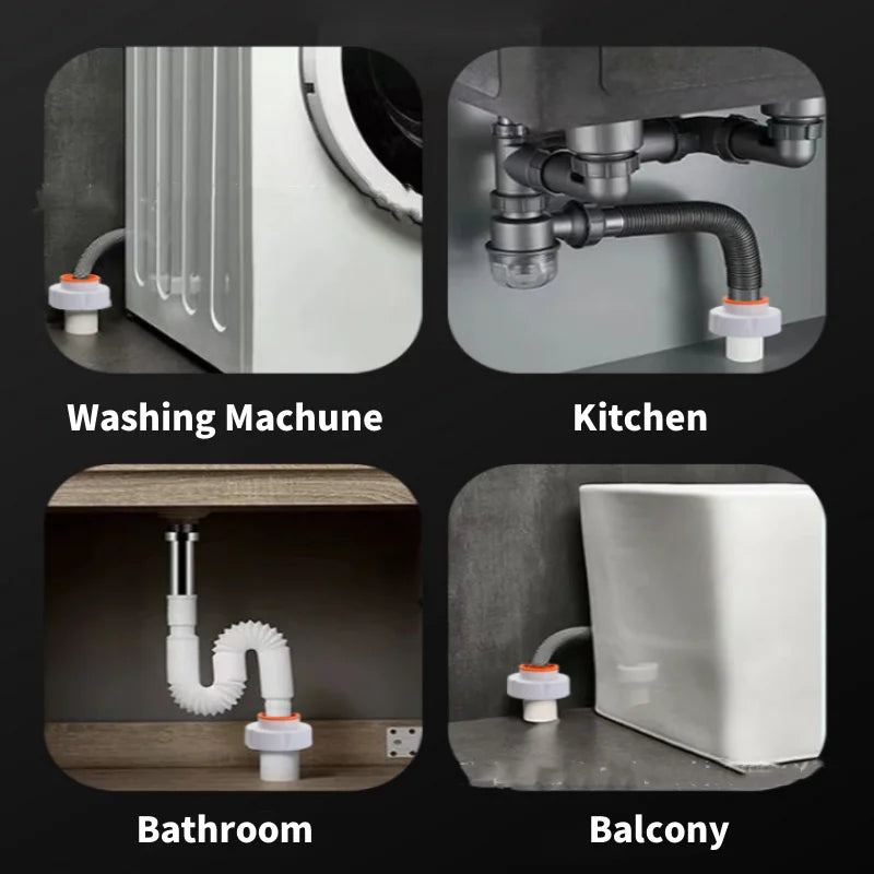 Kitchen Washbasin Sewer Sealing Ring Washing Machine Insect Proof Pipe Connector Hose Odor-proof Seal Plug Bathroom Accessories Oasis Select