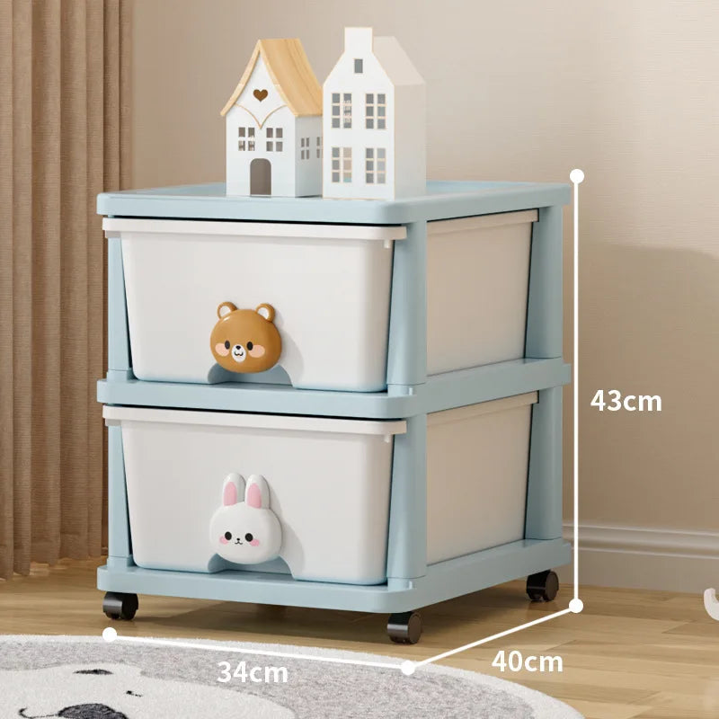 Locker Children's Baby Clothes Storage Box Bedside Table Cross-border Drawer Layered Storage Cabinet Cabinet Locker Oasis Select Singlerow2ndfloor