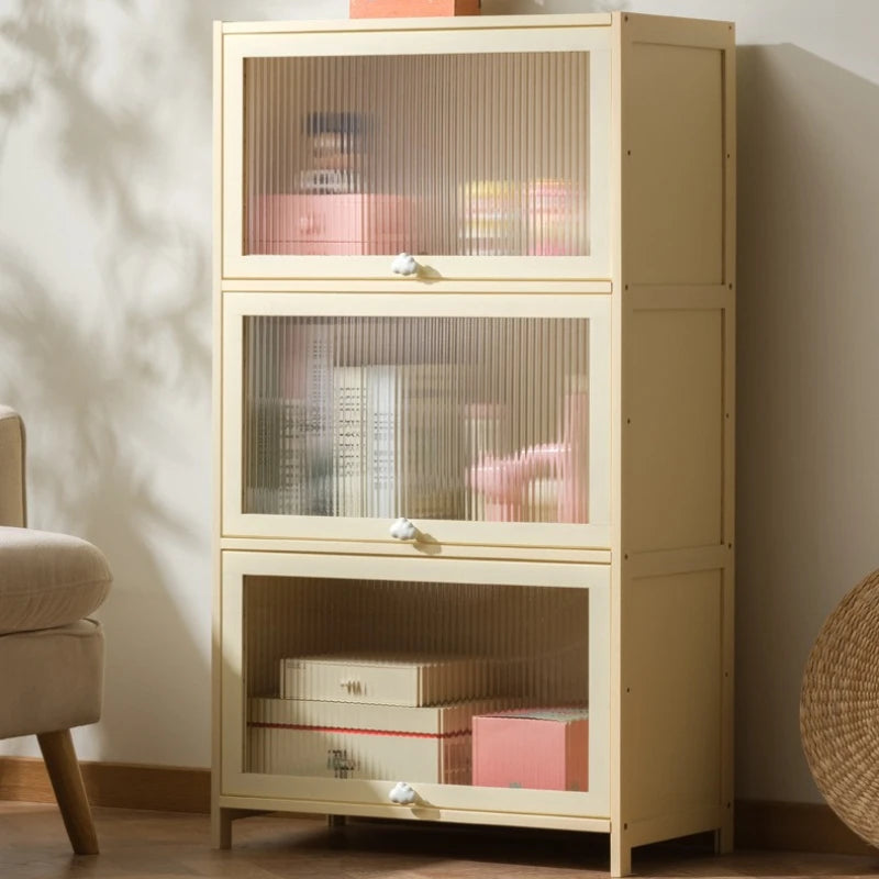 clamshell storage cabinet household living room multi-layer snacks dopamine chest bedroom bedside table storage cabinet Oasis Select