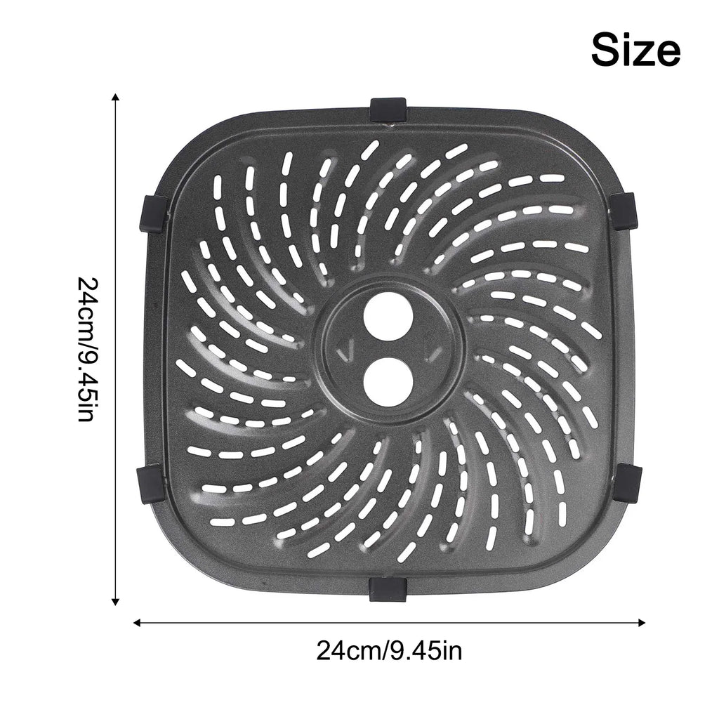Airfryer Basket Air Fryer Grill Plate For PowerXL For Vortex Pro Air Fryer Plus With Tabs Food Cooking Divider Kitchen Accessory Oasis Select 24x24cm