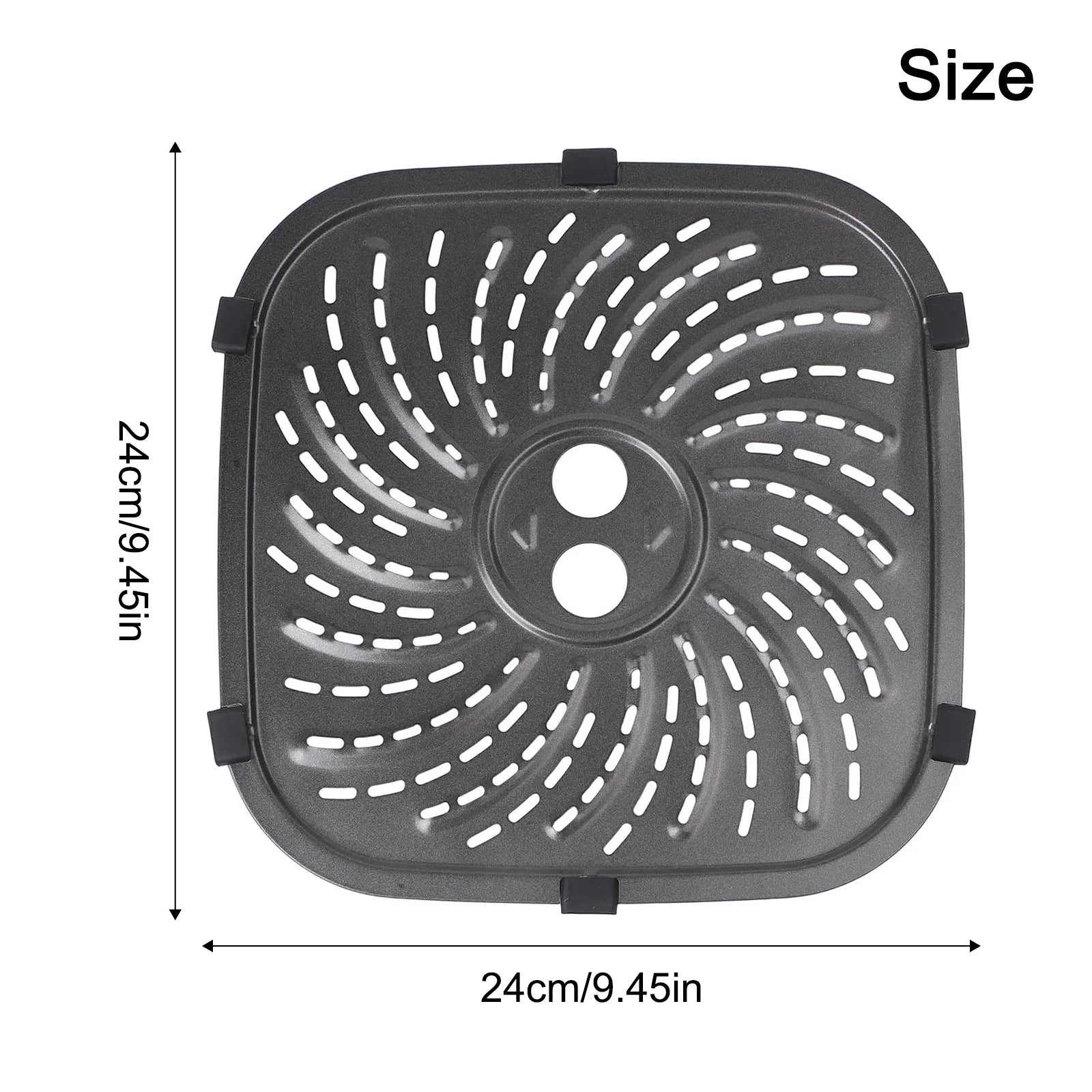 Airfryer Basket Air Fryer Grill Plate For PowerXL For Vortex Pro Air Fryer Plus With Tabs Food Cooking Divider Kitchen Accessory Oasis Select 24x24cm