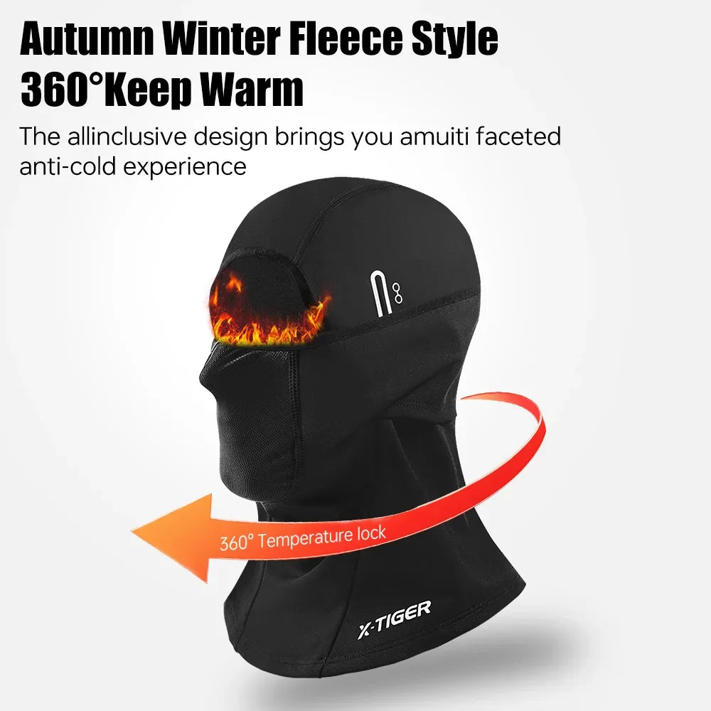 X-TIGER Winter Motorcycle Balaclava Warm Windproof Bicycle Motorcycle Mask Scarf Helmet Liner Cap Unisex face mask Oasis Select