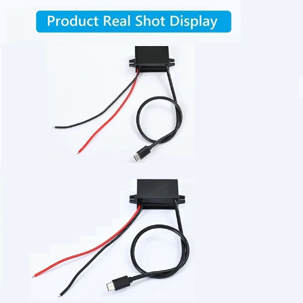 12V/24V To 5V 3A Converter USB Type-C Buck Charging Module DC/DC Step Down Power Adapter Compatible With Cellphone DIY For Car Oasis Select