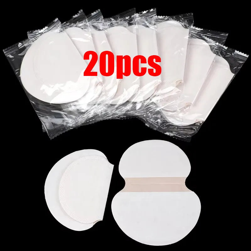 10/30/60pcs White Unisex Sweat Pads Summer Deodorants Underarm Anti Perspiration Sweat Pads Disposable Absorb Sweat Shield Pad Oasis Select 20pcs