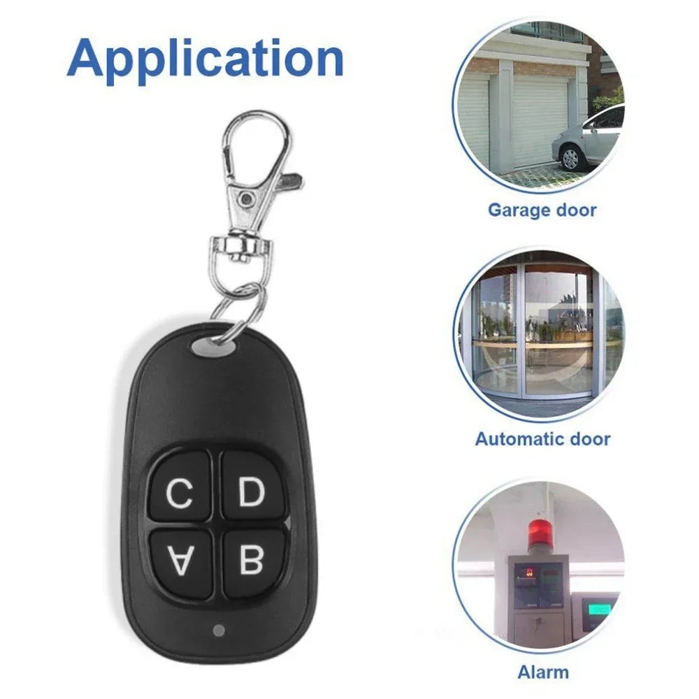 1-50PCS Remote Control 433MHz Car Key Garage Door Gate Opener Remote Control Duplicator Clone Cloning Code 4-Button Transmitter Oasis Select