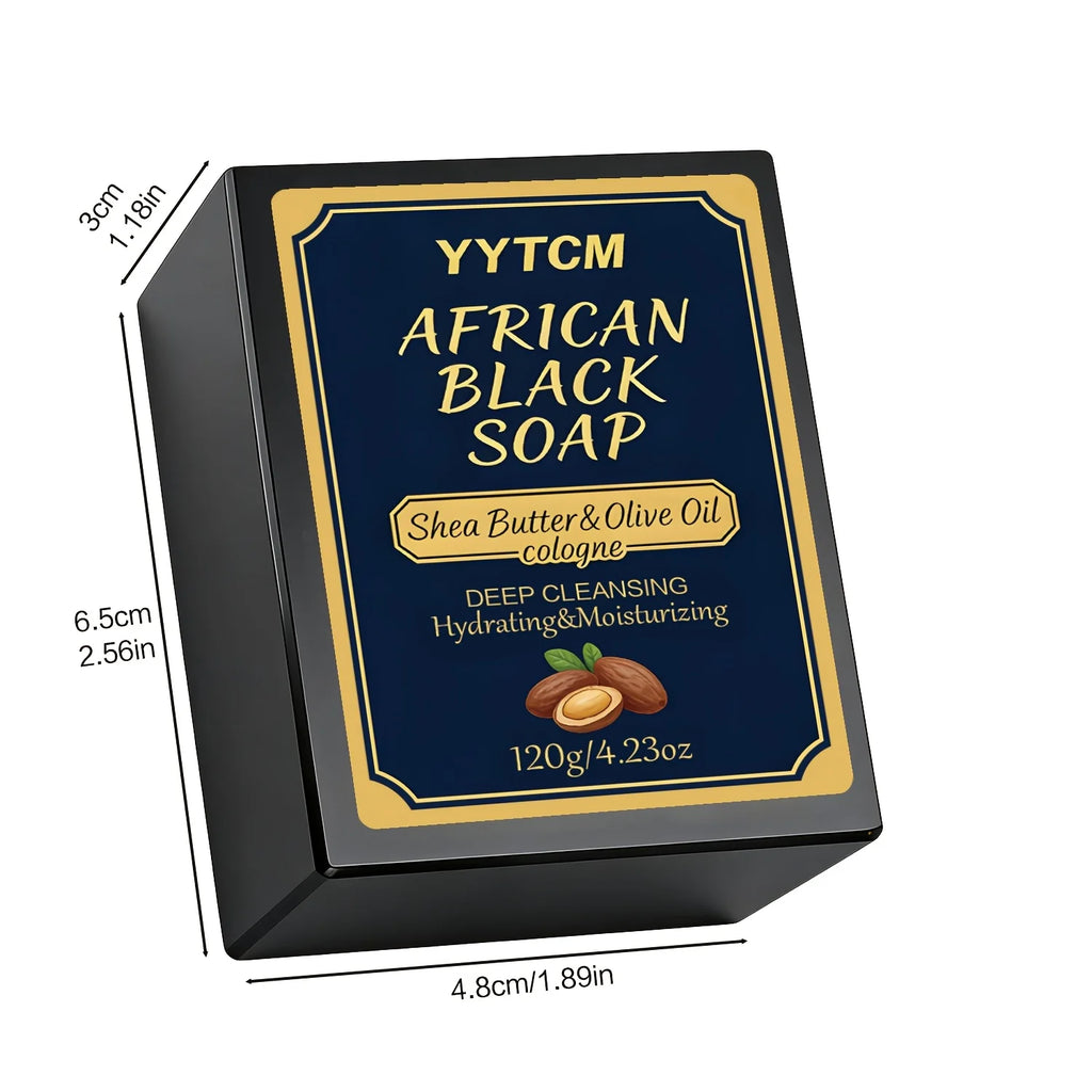 African Black Soap & Bamboo Charcoal Bar – Shea Butter & Olive Oil Cleansing Bar Soap Oasis Select
