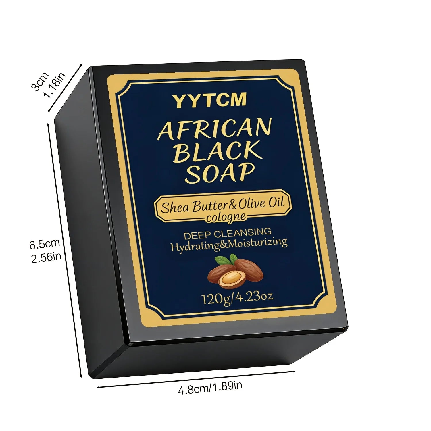 African Black Soap & Bamboo Charcoal Bar – Shea Butter & Olive Oil Cleansing Bar Soap Oasis Select