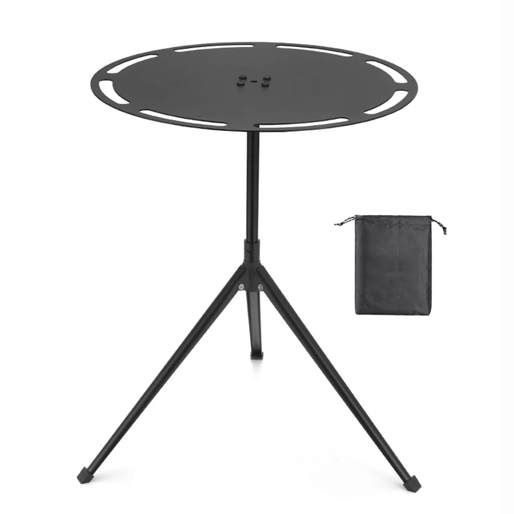 Telescopic Folding Picnic Table Strong Load-bearing Round Camping Table with Light Pole Tripod Storage Bag for BBQ Picnic Hiking Oasis Select Table Australia