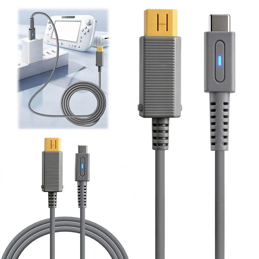 45W USB-C PD Charging Cable for Nintendo Wii U – 1.8m