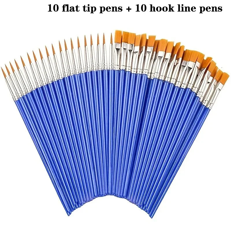 SXH 20pc/SET Painting Brushes For Painting Handcraft Arts And Craft For Artistic Multifunction Hook Line Painting Equipment Oasis Select 20pcs