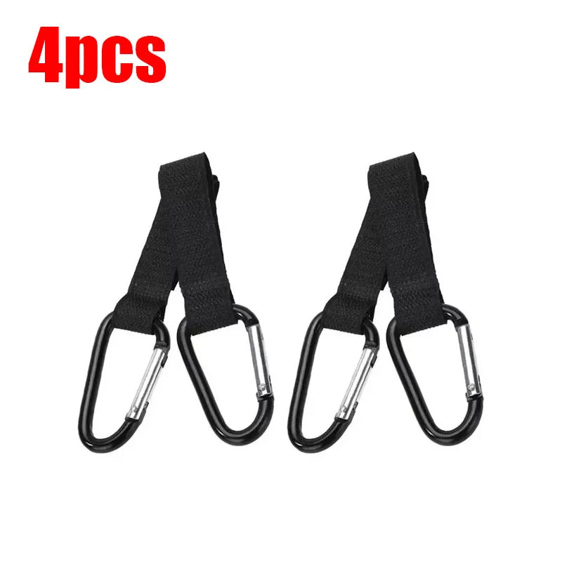 2/8/12pcs Baby Stroller Hook Organizer Adhesive Nylon Clasp Loop Clips Carabiner Hooks Diaper Bag Shopping Hook Buckles Hanger Oasis Select 4pcs