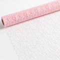 50cm 5yards Flower Wrapping Gauze Bouquet Wrapping Lace Jacquard Net Flower Pattern Mesh Floral Wrapping Paper Valentine's Day Oasis Select Cherry Pink