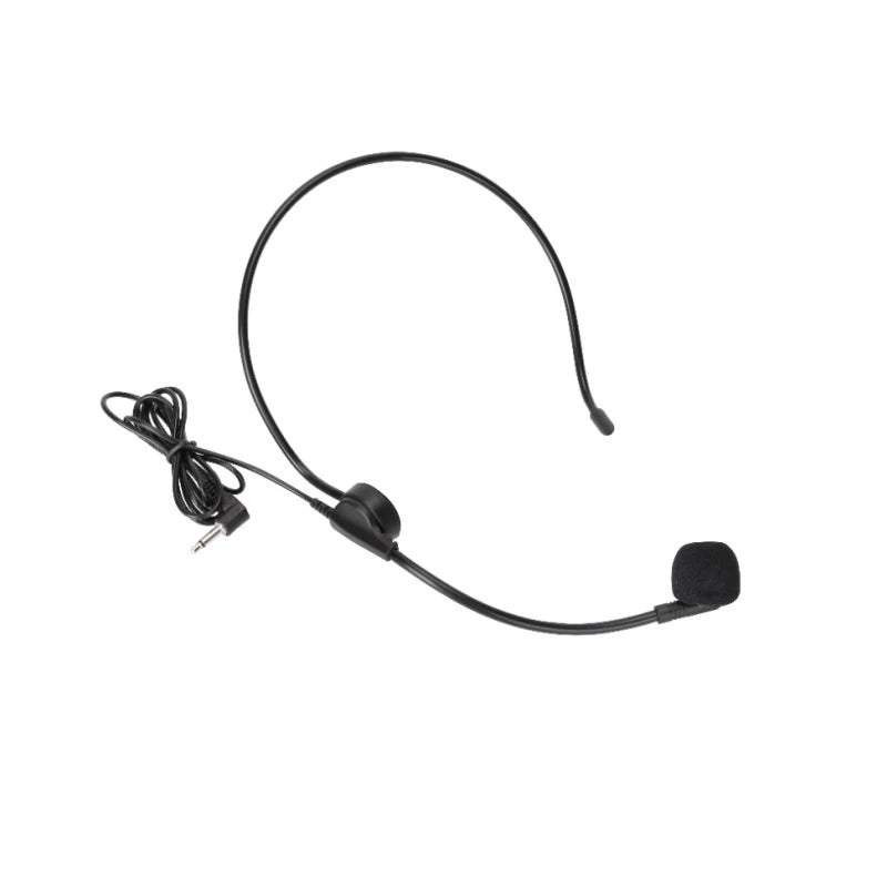 1pcs 3.5MM Headworn Wired Microphone Headset Pink Voice Amplifier Speaker Clear Sound Mic For Conference Guide Speech Teacher Oasis Select one size black
