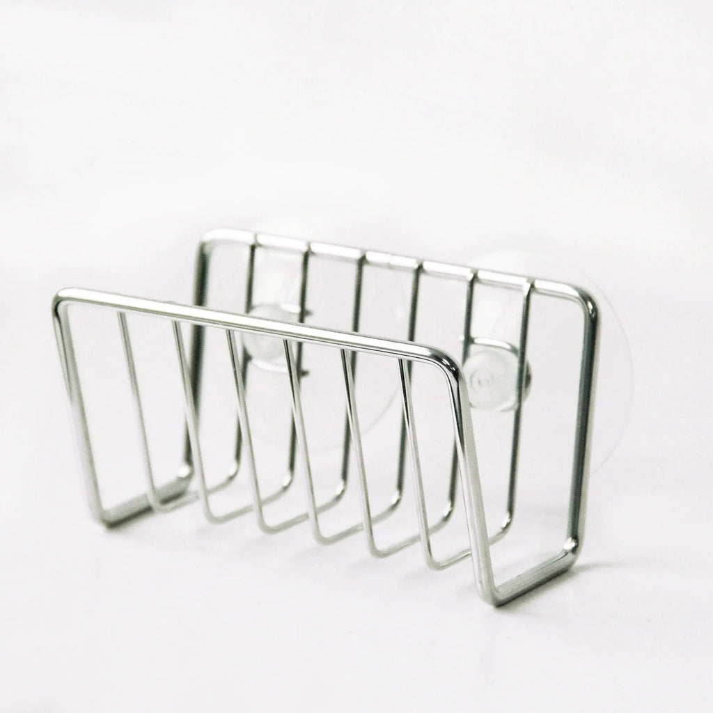 Sink Sponge Rack Drain Storage Shelf Stainless Steel Kitchen Wire Ball Rag Organizer Holder Kitchen Storage Rack Oasis Select steel color
