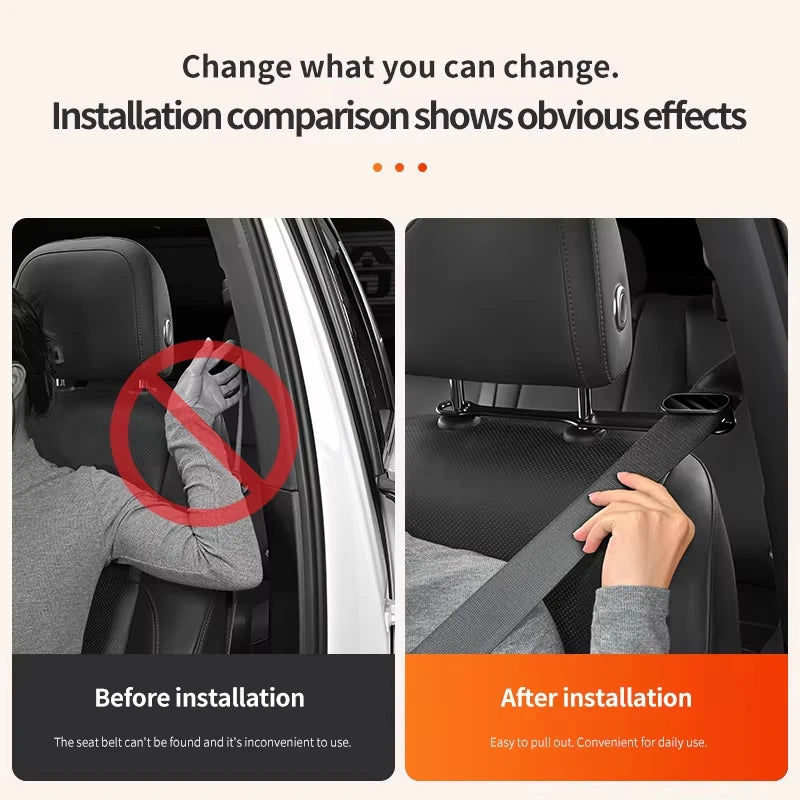 Car Seat Belt Holder & Extension Fixator – Anti-Pinch Clip