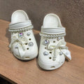 Elegant Rhinestore Bowknot Clogs Accessories Summer 2026 Woman's Luxury DIY Shoes Charms Set Y2K Metal Heart Shoes Decorations Oasis Select 2