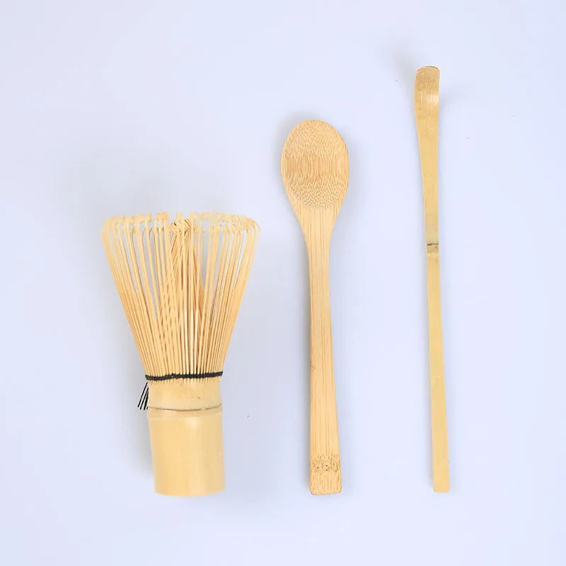 3PCS Tea Set Brush Matcha Whisk Tea Spoon Set Simply Chinese Style High Quality Bamboo Japanese Teaware Set Tea-making Tools Oasis Select 3pcs-set 3pce-set