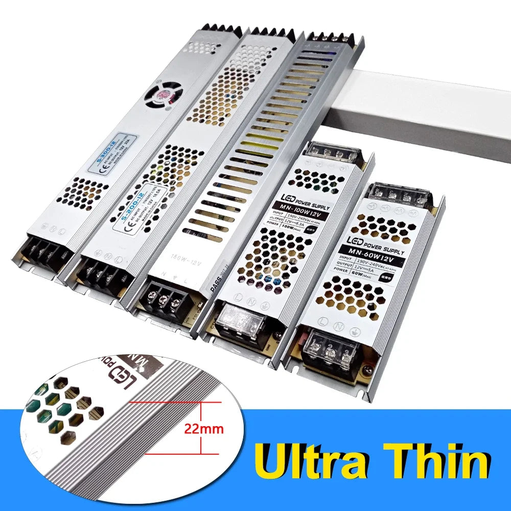 Switching Power Supply Transformers 220V AC DC Converter 12V Power Supply 24V 60W 150W 200W 300W 400W SMPS Led Driver Ultra Thin Oasis Select