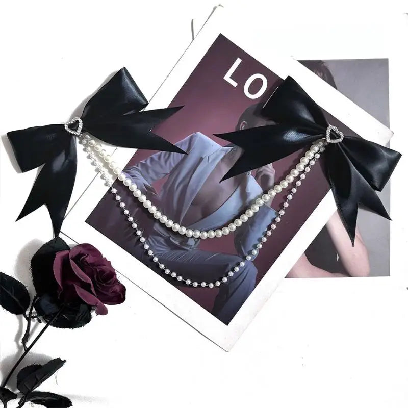 Lolita Pearl Bow Itabag Charm – DIY Bag Pendant & Hair Clip