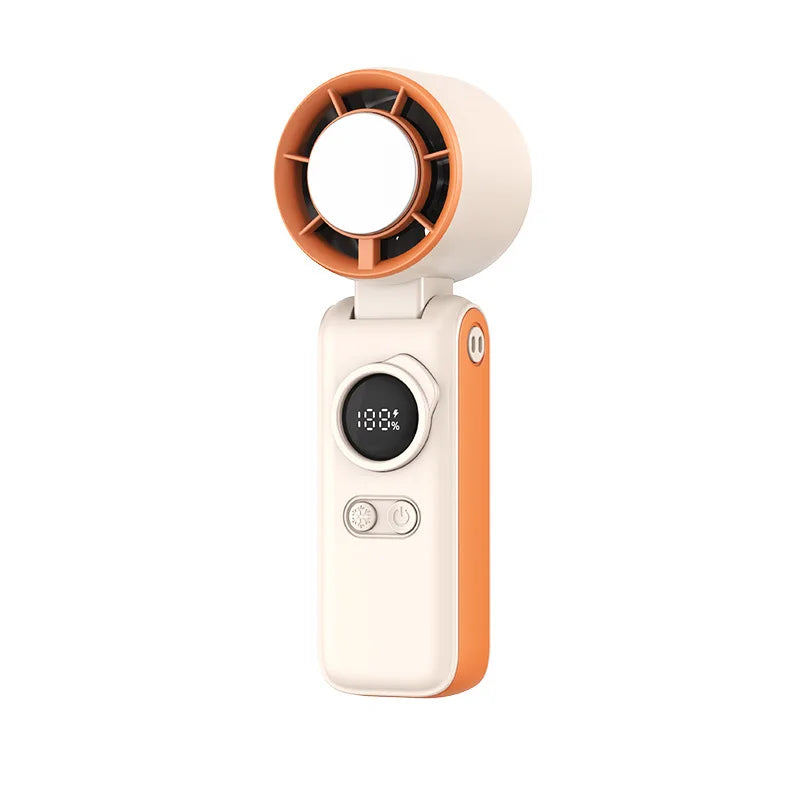 USB Portable Handheld Turbo Fan – Digital Display, High Speed