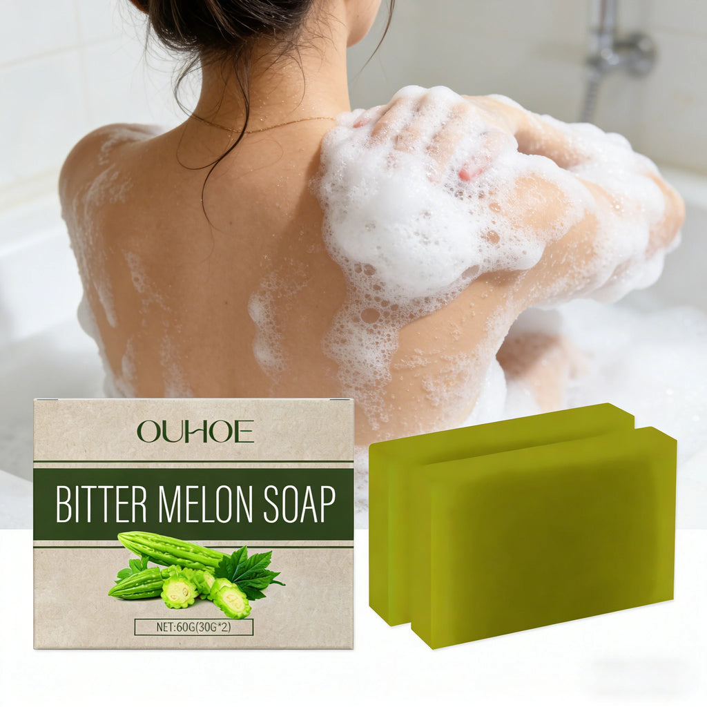 60G Bitter Melon Body Soap Bar Cleaning Skin Dirts Hydrating Remove Dead Skin Improve Smoothness Oil Control Refreshing Soap Bar Oasis Select