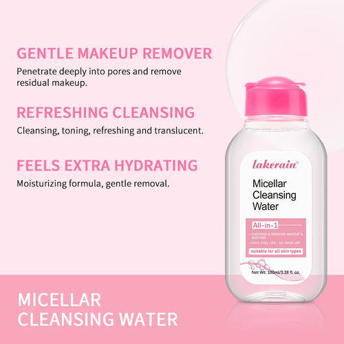 100ml Micellar Cleansing Water – Gentle Makeup Remover & Hydrator Micellar Cleansing Water Oasis Select